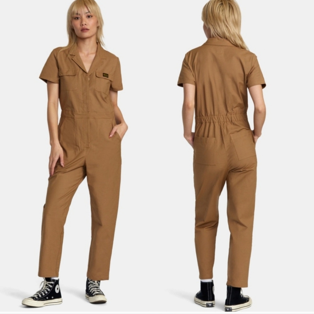 RVCA Tan Jumpsuit